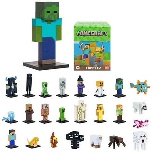 Minecraft 3D toppeez im Blindbox 6x6x6cm im display