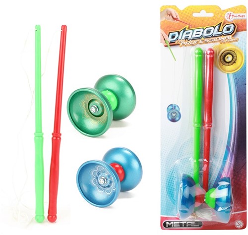 Diabolo di metallo 3 assortiti 11,5x31,5cm