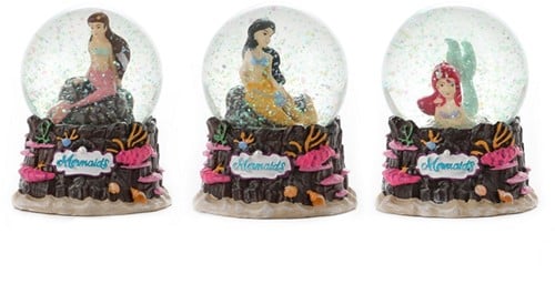 MERMAIDS Sneeuwbol -Zeemeermin- 3 assorti