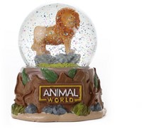 ANIMAL WORLD Sneeuwbol Wild Dier 6 assorti 6,5x6,5x9cm.-2