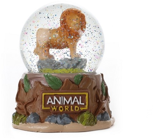ANIMAL WORLD Sneeuwbol Wild Dier 6 assorti 6,5x6,5x9cm.-2