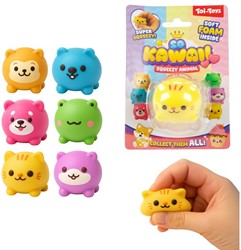 SO KAWAII Squeeze animal 5cm 6 assorted 10x14cm