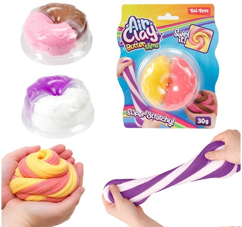 Air Clay Butter slime Double Color 2x15 gram 3 assorti 14x17cm