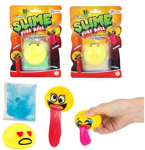 Pelota vomito slime 5cm -Emoji- 5 surtidos 12,5x18,5cm