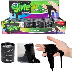 CRAZY SLIME Schleim -Schwarz- im Mini-Ölfass