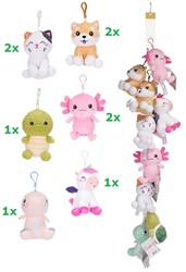 Kawaii Kuties Pluche Bagclip assorti 12,5cm (Clip-Strip)