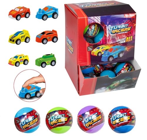 TURBO RACERS Surprise Egg 5cm Auto Pull Back in Blindbag in display (36)