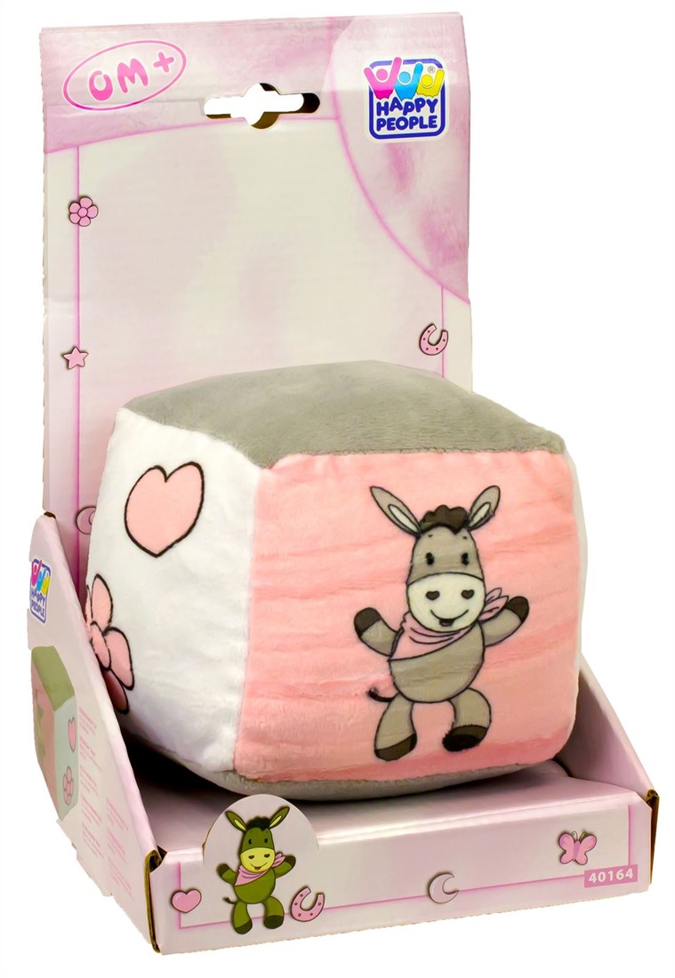 Cube Bebe Avec Cloche Rose Blanc Gris Ane
