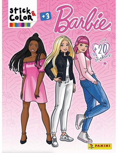 Stick & Color Barbie Libro da colorare 22x30cm 16 pagine + 20 adesivi