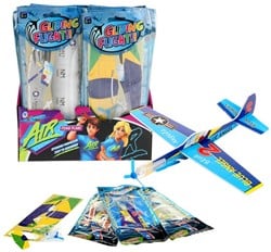 AIR Foam plane in bag (diy) 11.5x28.5cm 8 assorted in display (48)