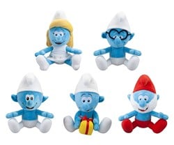 Peluches Schtroumpfs Mix Cadeau 5 assorties 23 cm