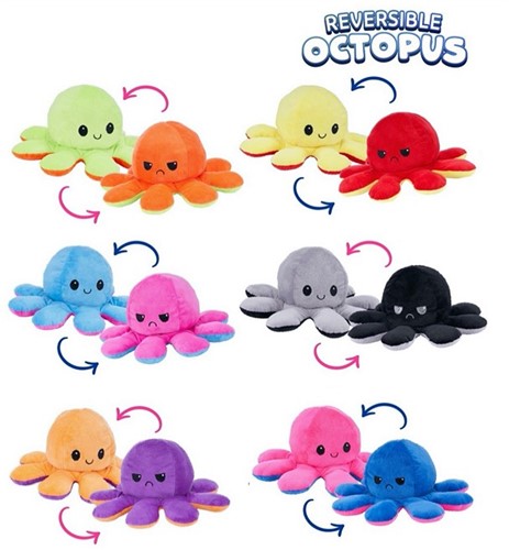 Reversible Octopus 6 assorti 30cm High Quality