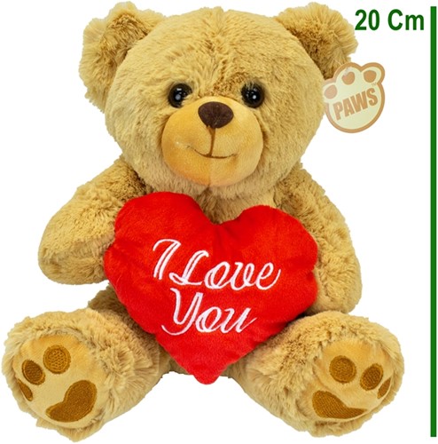 Plüsch bär Braun mit Herz 20cm-2
