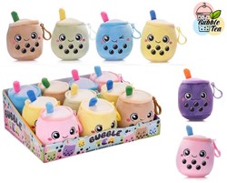 Bubble Tea Plush Bagclip 6 assorted in display 10cm