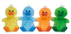 Peluche Anatra colorata 4 assortiti 22cm