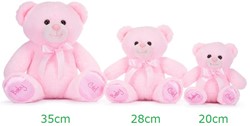 Plush Bear Baby Pink 35cm
