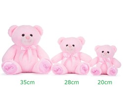 Plush Bear Baby Pink 28cm
