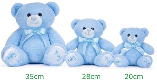 Pluche Beer Baby Blauw 28cm
