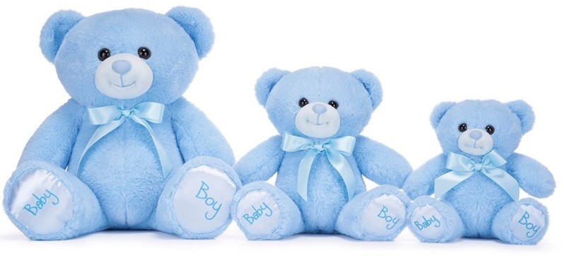 Peluche De Oso Cariñoso Gruñón Azul De 40 Cm