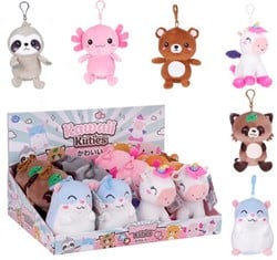 Kawaii Kuties Pluche Bagclip 6 assorti 12,5cm Serie 1