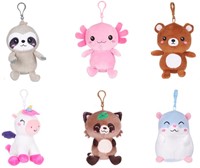 Kawaii Kuties Pluche Bagclip 6 assorti 12,5cm Serie 1-2