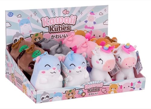 Kawaii Kuties Pluche Bagclip 6 assorti 12,5cm Serie 1-3
