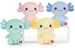 Kawaii Kuties Pluche Axolotl 4 assorti 24cm
