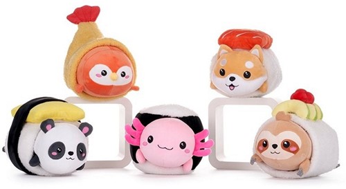 Kawaii Kuties Peluche Sushi Rolls 5 assortiti 24cm