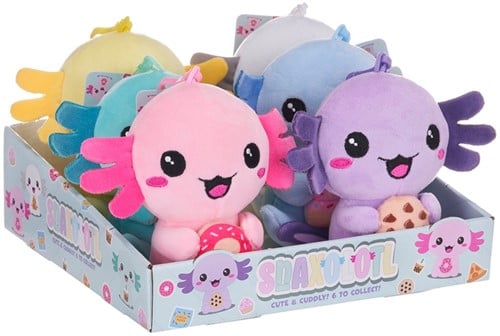 Kawaii Kuties Plush Bagclip Axolotl 6 assorted 12cm in display