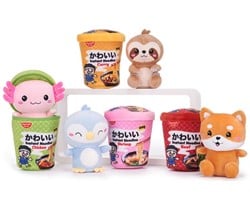 Kawaii Kuties Plush Noodle Pot 4 assorted 17cm