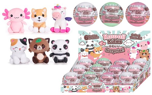 Kawaii Kuties Capsule 100mm + Plush Kawaii 6 assorted in display (12)