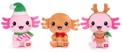 Kawaii Kuties Pluche Axolotl Kerst 3 assorti 24cm