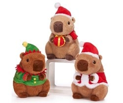 Plush Capybara Christmas 3 assorted 24cm