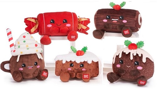 Kawaii Kuties Peluche Cakes / Cracker / Drinks Christmas 5 surtidos 24cm