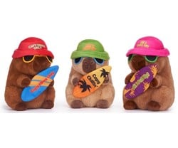 Plush Capybara Holiday 3 assorted 22cm