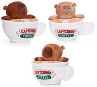 Peluche Capybara Capychino 3 assortiti 17,5cm