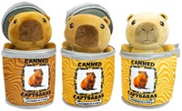 Plush Capybara 16.5cm in Plush Can 13x18cm 3 assorted-2