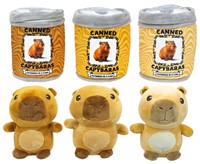 Plush Capybara 16.5cm in Plush Can 13x18cm 3 assorted-3