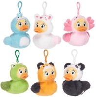 Quack Pack Ducks Plusch + Bagclip 6 sortiert 13cm-3