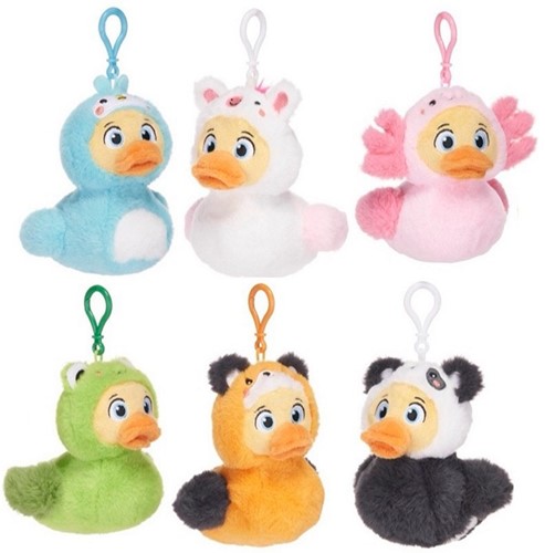 Quack Pack Ducks Plusch + Bagclip 6 sortiert 13cm-3
