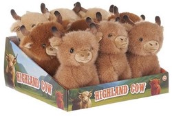 Pluche Highlander Bagclip 14cm 3 assorti in display