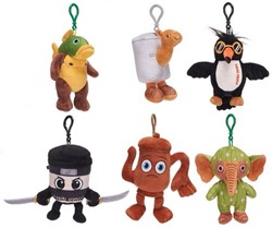 Extreme Brainrot AI Peluche Bagclip 6 assortitis 12cm in display