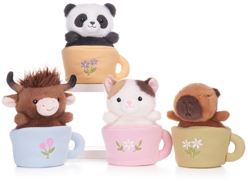 Tea-Cup Pals Plusch 4 sortiert 20cm