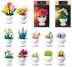 SLUBAN Building Blocks -Potted Flowers- 12 assorted 6x9x15,5cm