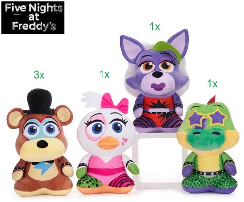 Five Nights at Freddy's Security Breach Mash'ems Peluche 4 surtidos 28cm
