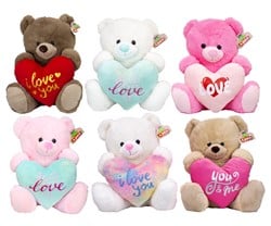 Plush Bear Love 6 assorted 30cm