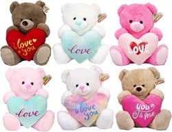 Pluche Beer Love 6 assorti 25cm