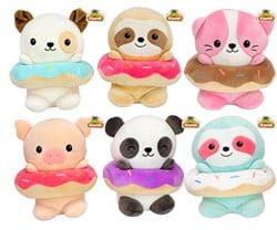 Kawaii Plush Donut 6 assorted 19cm