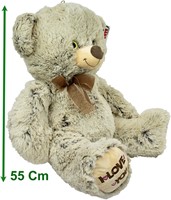 Ours en peluche I Love You avec noeud 2 assortis 55cm-2