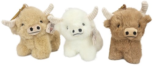 Plush Highlander Bagclip standing 3 assorted 12cm-2